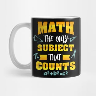 Math the only subject that counts Math Mug